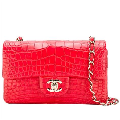 croc chanel bag|chanel crocodile red flap bag.